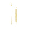14k Yellow Gold Multiple Asymmetrical Chain Drop Earrings